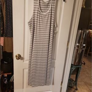 NAUTICA STRIPED‎ knit maxi dress/gown